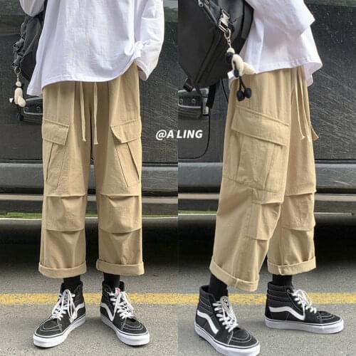 Fashion Clothing Pant 2021 Autumn Winter New Mens Casual Loose Pants Woman Japanese Streetwear Cargo Pants