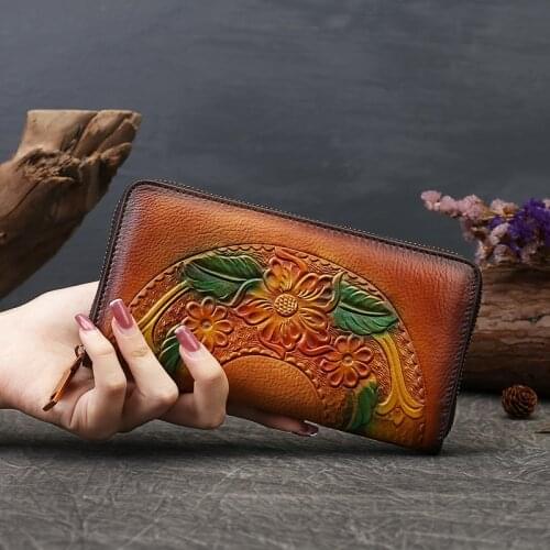 2021 MODITIN Genuine Leather Wallet Vintage Design Hot Purse Style High Quality Women Men Wallet Long Purse Card Holder Fashion