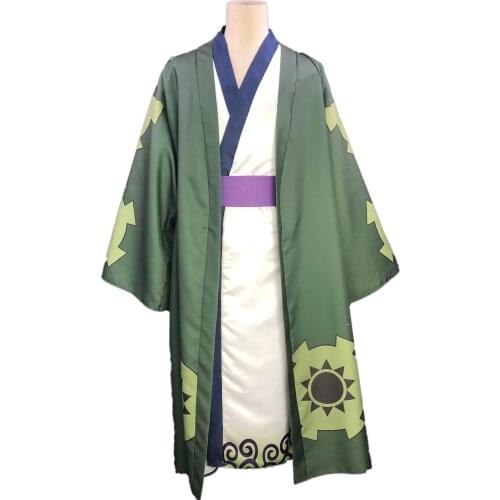 2020 One Piece Wano Country Roronoa Zoro Kimono Cosplay Costume