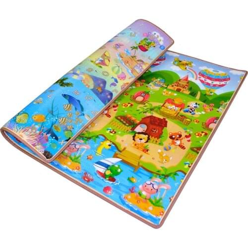 Double Surface Baby Carpet Rug Dinosaur Developing Mat for Children Game Pads Foldable Baby Play Mats 0.5cm Thick Crawling Mats