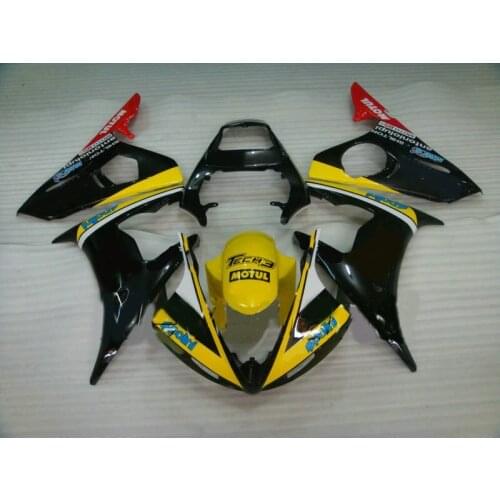 Motorcycle Fairing kit for YAMAHA YZFR6 03 04 05 YZF R6 YZF600 2003 2004 2005 Top Yellow gloss black Fairings set+Gifts YC59