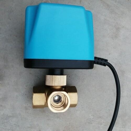 Motorized Ball Valve 2-Way/3-Way 2-Wire Brass Electric Ball Valve Actuator Controller 12V 24V/220V