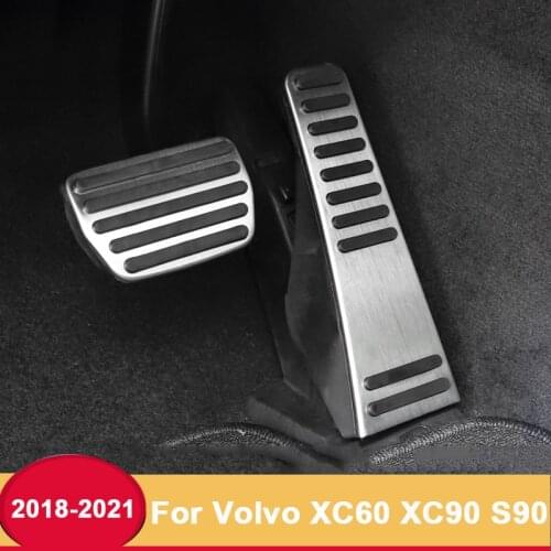 Stainless steel Car Accelerator Pedal Brake Pedals Footrest Pedal Pad Cover For Volvo XC90 XC60 S90 V90 2017 2018 2019 2020 2021