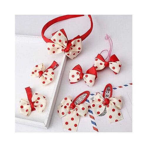 7Pcs/set Kid Girl Infant Baby Headband Bow Flower Hair Band Accessories Headwear Wholesale/ratil