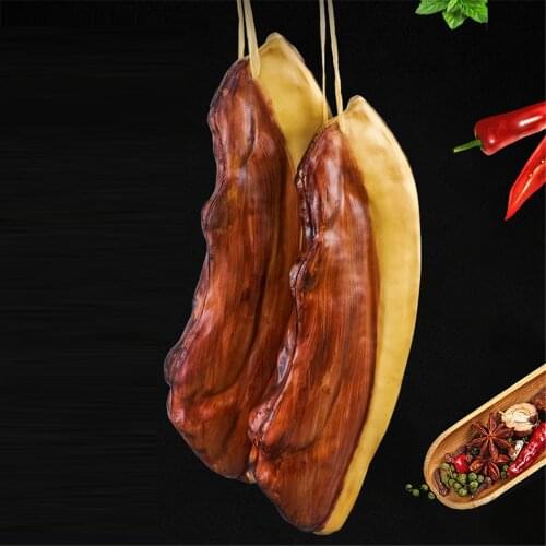 Supermarket restaurant eating victualing house meat butchers shop store decor fake simulation pork Smoked Bacon preserved meat