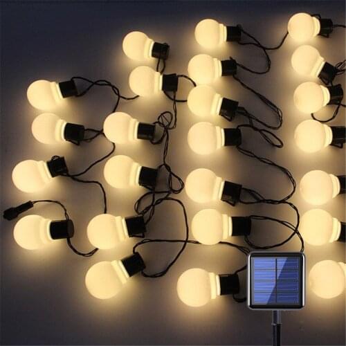 LED Fairy Light String Christmas Wreath Street Wedding Light Bulb String Lights Outdoor Party Holiday Garden Terrace Deck Fence