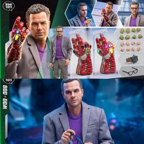 In Stock WOO toys WO-008 1/6 Banner Mark Alan Ruffalo Figure Model 12 INCH Green Big Guy Soldier Action Doll Full Set Toy