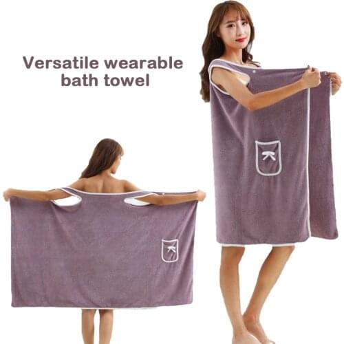 1pcs Coral Velvet Skirt Can Wear Bath Towel Pocket Bow Style Diy Adult Womens Summer Sling To Prevent Light Loss Snap Closure