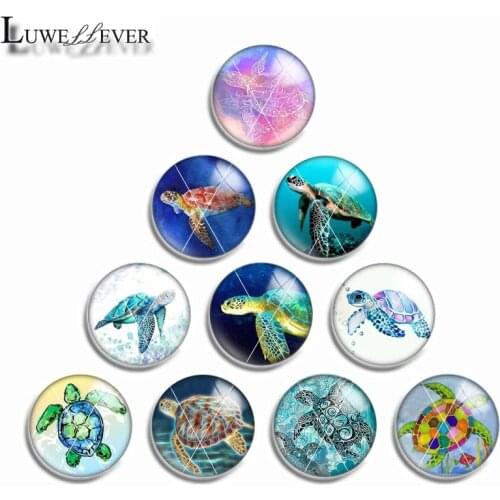 10mm 12mm 14mm 16mm 20mm 25mm 465 10pcs/lot Tortuga Mix Round Glass Cabochon Jewelry Finding 18mm Snap Button Charm Bracelet