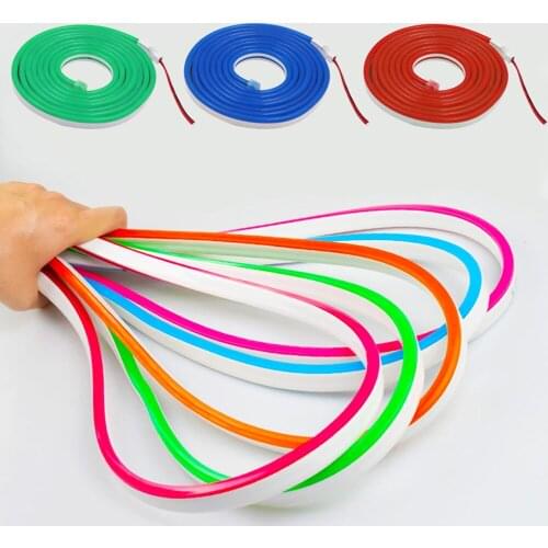 DC12V LED Neon Light Flexible LED Tape 6x12mm SMD2835 120LED/M Waterproof Neon Sign Rope Tube Soft Neon String for Decoration