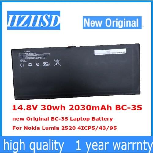 14.8V 30wh 2030mAh BC-3S new Original BC-3S Laptop Battery For Nokia Lumia 2520 4ICP5/43/95