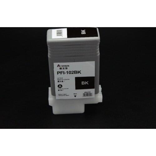 2pcs PFI-102MBK Matte Black Ink Tank 130ML for Canon Plotter printer 500 600 700 Models IPF510 iPF610 iPF710 iPF605 iPF720
