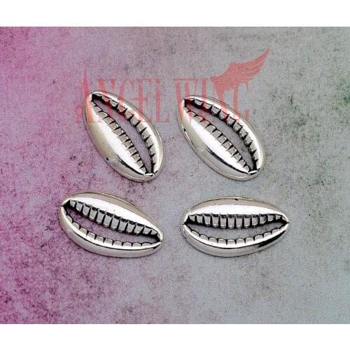 25pcs/lot--23x13mm, shell chams, Antique silver plated Seashell charms,DIY supplies, Jewelry accessories