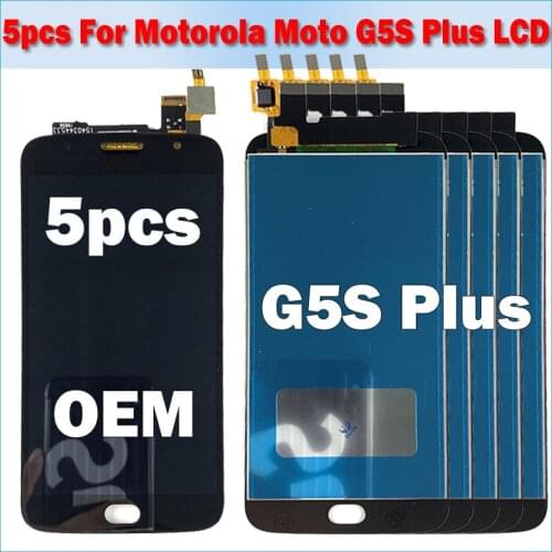 5pcs 5.5" LCD Display For Motorola Moto G5S Plus XT1802 Xt1803 XT1805 Xt1086 Lcd touch screen Digitizer Sensor Assembly