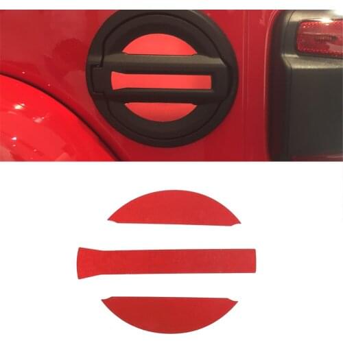 Car Fuel Tank Cap Decorative Cover For Jeep Wrangler JL Gladiator JT 2018 2019 2020 2021 Car Accessories Aluminum Alloy Red