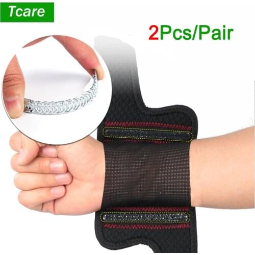 Tcare Carpal Tunnel Wrist Brace Includes Aluminum Spring Support, Removes Tendonitis Pain and Tingling, Use Night Splint Support