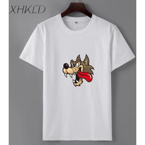 XHKLD Brand T-shirt Summer Animal Lion Shirt Camiseta men Hip Hop Cool Fitness white short sleeve Tee Top Tiger Hombre Camisa