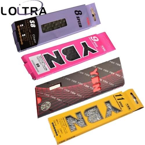 LOLTRA Original YBN 8s 9s 10s 11s Race Bike Chains Cycle Derailleur 11 Speed Mountain MTB Road Bicycle Chain