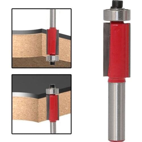 1/4 Trimming Cutter Double Edge Straight Router Bit Woodworking Tool Wood Milling Trimming Machine Boring Cutter