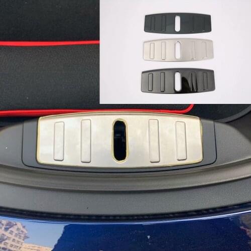 Three colors are available Car Stainless steel front guard car sticker plate style For Tesla Tnc Model 3 2017 2018 2019