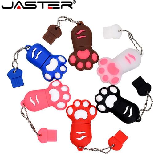 JASTER The new cute Cat paw USB flash drive USB 2.0 Pen Drive minions Memory stick pendrive 4GB 8GB 16GB 32GB 64GB gift