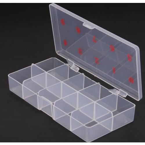 10 Grids Fake Nail Box Nail Tip box Natural Translucent Fake Nail Art Tips Case False Nail Art Tips Box Acrylic Storage Case