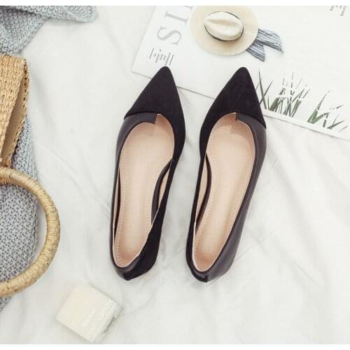 Spring New loafers women Slip-On Dress Basic Pointed Lightweight Comfortable Fashion Casual Solid Color Ladies Flat Shoes W28-14