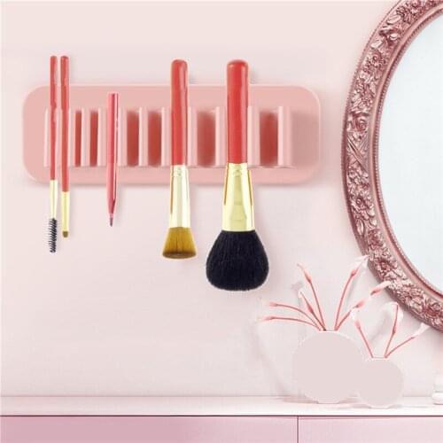 Multifunctional Makeup Brush Holder For Bathroom Punch-free Storage Rack Display Suction Storage Rack Makeup Tools