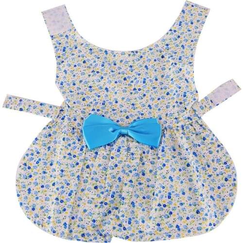 New pet clothing spring and summer dog cat clothes casual lovely fresh and breathable bow dog floral skirt cat soft breathable