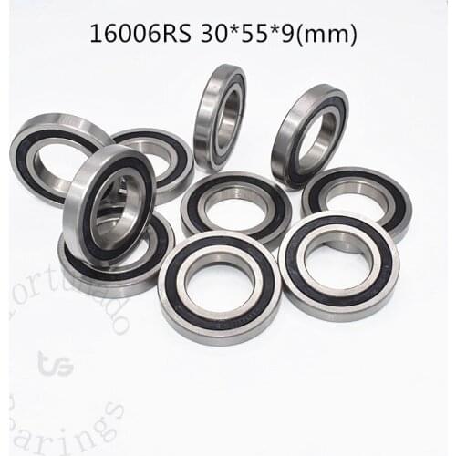 16006RS 30*55*9 mm 1Piece free shipping bearing 16006 16006RS chrome steel deep groove bearing