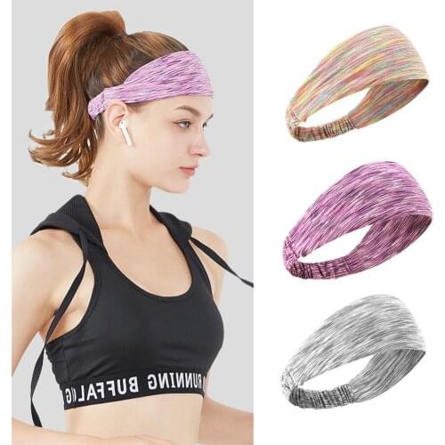 Fashion Absorbing Sweat Yoga Headband Candy Color Wide Hairband Accessories Simple Design Elastic Fitness Headbands