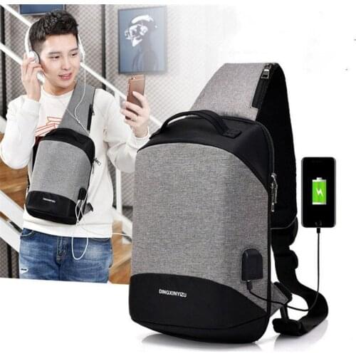 Hot new 2020 Chest package Inclined shoulder bag usb charging high grade Fashion leisure Handbag travel bags women