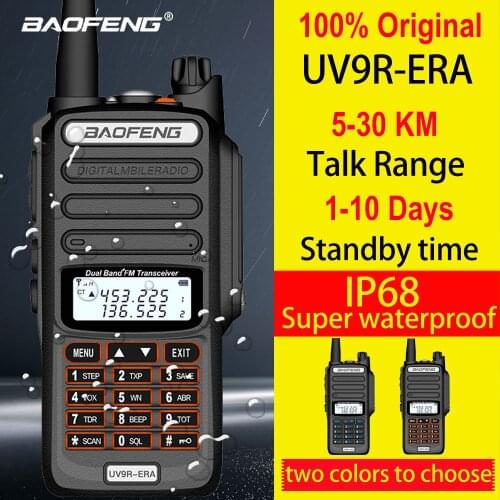 Portable Two Way Radio Baofeng UV9R ERA Plus Walkie Talkie 128 CH 9500mAh VHF UHF Handheld 2 Way Radio Ham CB Radio Comunicador