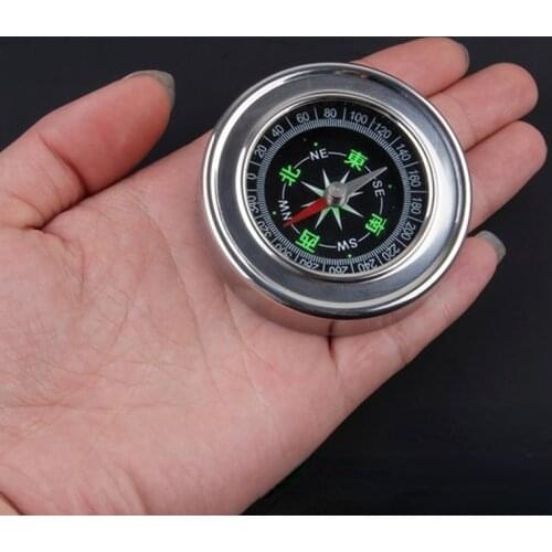 Portable mountaineering outdoor tourism metal stainless steel compass North compass diameter 60mm small