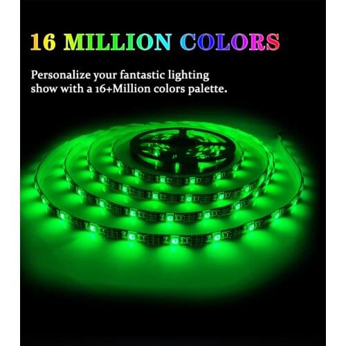 RGB Led Strip Lights for Room Bedroom Decoration TV Led Backlight Flexible Led Tape DC 12V RGB 5050 Bluetooth-compatible Control