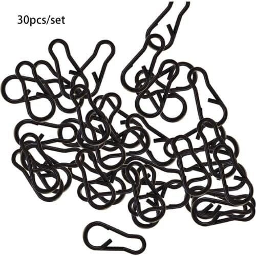 30pcs/lot Carp Speed Link Matt Black Carp Fishing Tackle Multi-clips Snap Lure Connector Fishing Accessories Snap