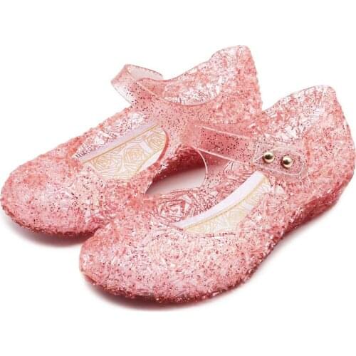 Toddler Infant Kids Girls Wedge Princess Sandals Dance Party Cosplay Jelly Shoes Kids Girls Sandals Princess Party Dance Shoes