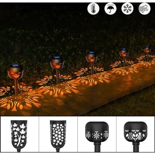 Solar LED Light Outdoor Landscape Lighting Warm light Garden Solar Spotlights In-Ground IP65 Waterproof Courtyard Lawn