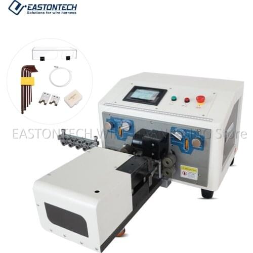 EW-3025 flat sheathed wire stripping and twisting machine for Power line 2 core flat sheath monitoring charging line