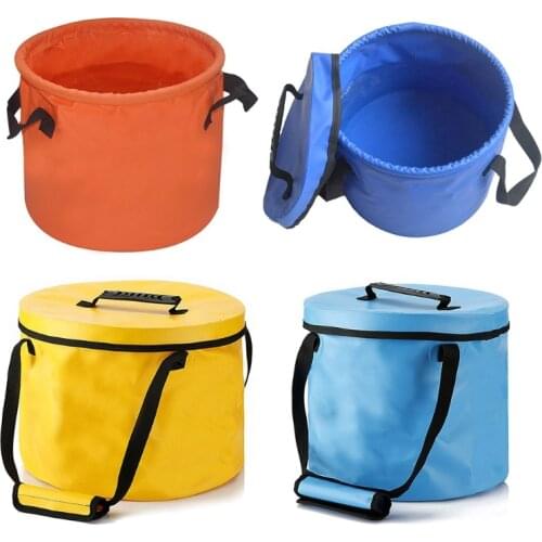 50LC Car Washing Bucket Outdoor Folding Buckets Camping Water Container with Lid