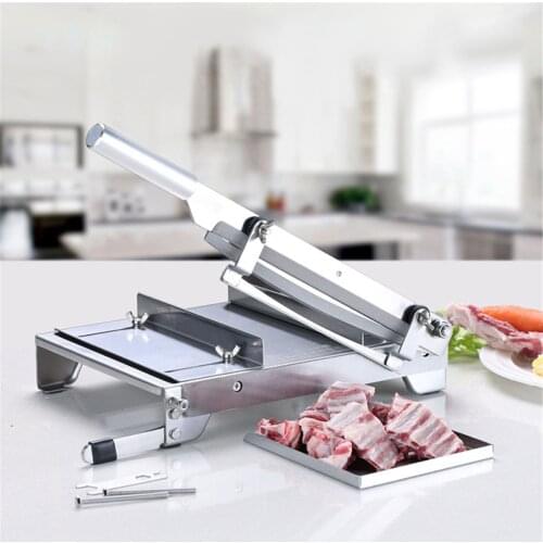 13.5 Inch Double-edged Stainless Steel Ribs Curved Blade Slicer Bone Cutting Machine Guillotine Meat Vegetable Household Slicer