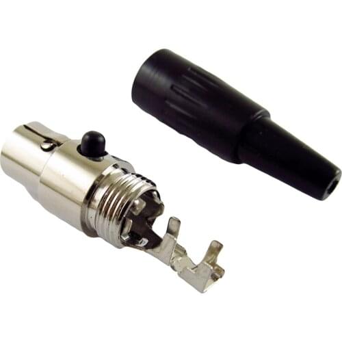 1x Mini XLR 3 Pin Female Jack Audio Microphone MIC Adapter Connector Tini TA3F Q-G Nickel Plated