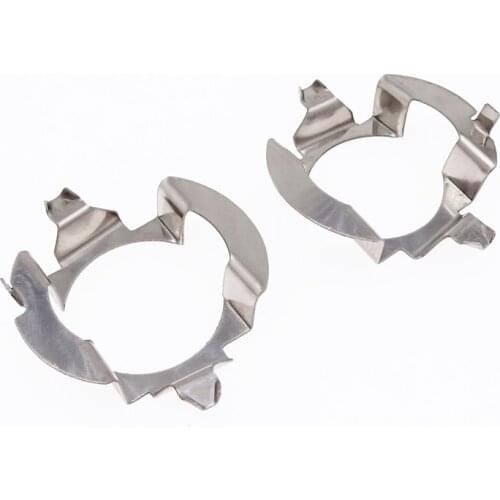 2pcs for Mercedes-Benz E Class ML350 Car Headlight Bulb Holder Adapter H7 LED Lamp Metal Retainer Clips for VW Touareg Skoda