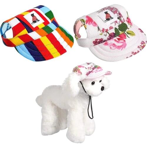 2Pcs Multi-Color Pet Baseball Cap Puppy Sport Hat Dog Baseball Caps-Adjustable Outdoor Sport Hat Outdoor Sunbonnet Cap Puppy