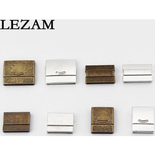 3sets Antique /Bronze Flat Magnetic Clasp For 5mm 10mm 15mm 20mm Flat Leather Cord Diy Bracelet Jewelry Findings Bijoux