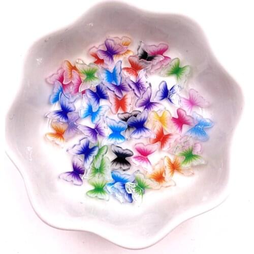 30Pcs 8*10mm 3D Colorful Wheel crystal Butterfly Flatback Rhinestone Appliques DIY Wedding Scrapbook Nail Art Craft SJ19