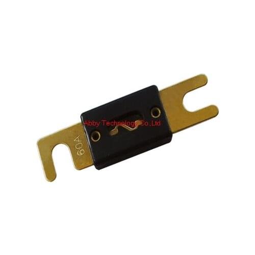 80Pcs/LOT Gold Plated Fuse 60A 60 AMP 80x22mm for Auto Car Boat Truck Audio