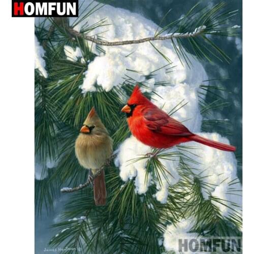 HOMFUN Full Square/Round Drill 5D DIY Diamond Painting "Animal bird " Embroidery Cross Stitch 5D Home Decor Gift A09490