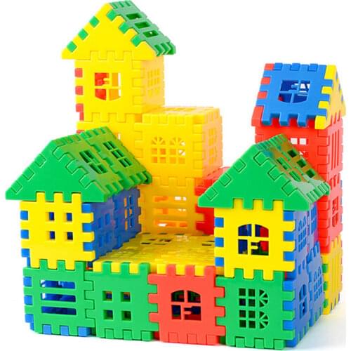 Kid House Building Blocks Construction Developmental Toy Set 3D Bricks Toy Construction Bricks Building Toys