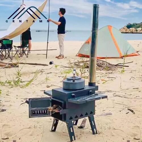 GRNTAMN 304 Stainless Steel Heavy Steel Wood Camping Stove for Yurt Tents